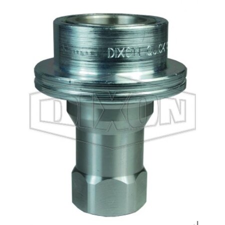 Dixon DQC HS Interchange Steam Female Coupler, 1-11-1/2 Nominal, Female NPTF, 303 Stainless Steel 8HSF8-S